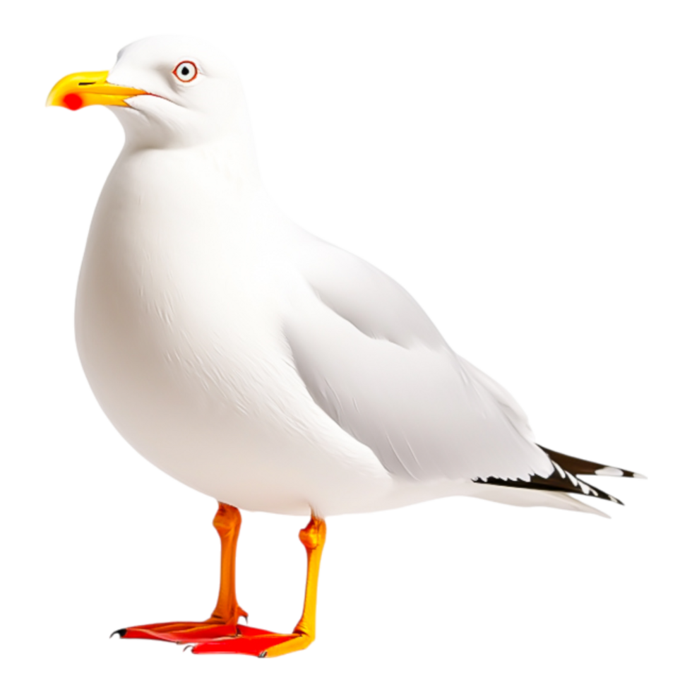 Graceful Seagull Standing with Bright Eyes png