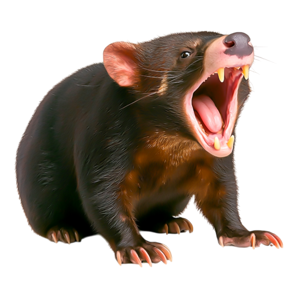 Close-up View of a Fierce Wild Animal with Open Mouth and Teeth png
