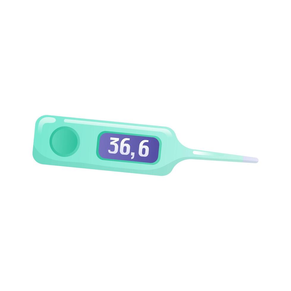 Thermometer in flat design. Temperature monitoring tool for baby health. illustration isolated. vector