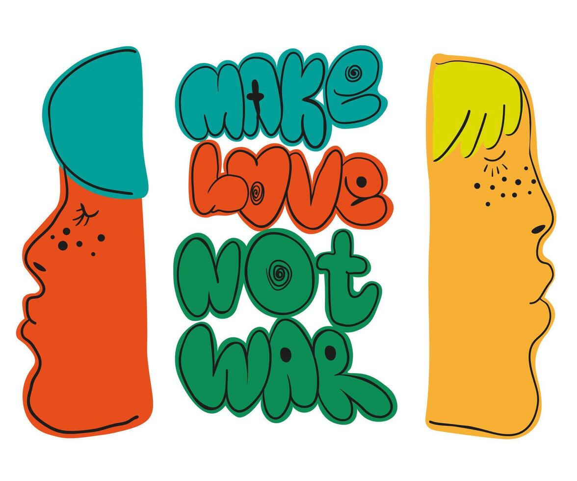 poster make love not war vector