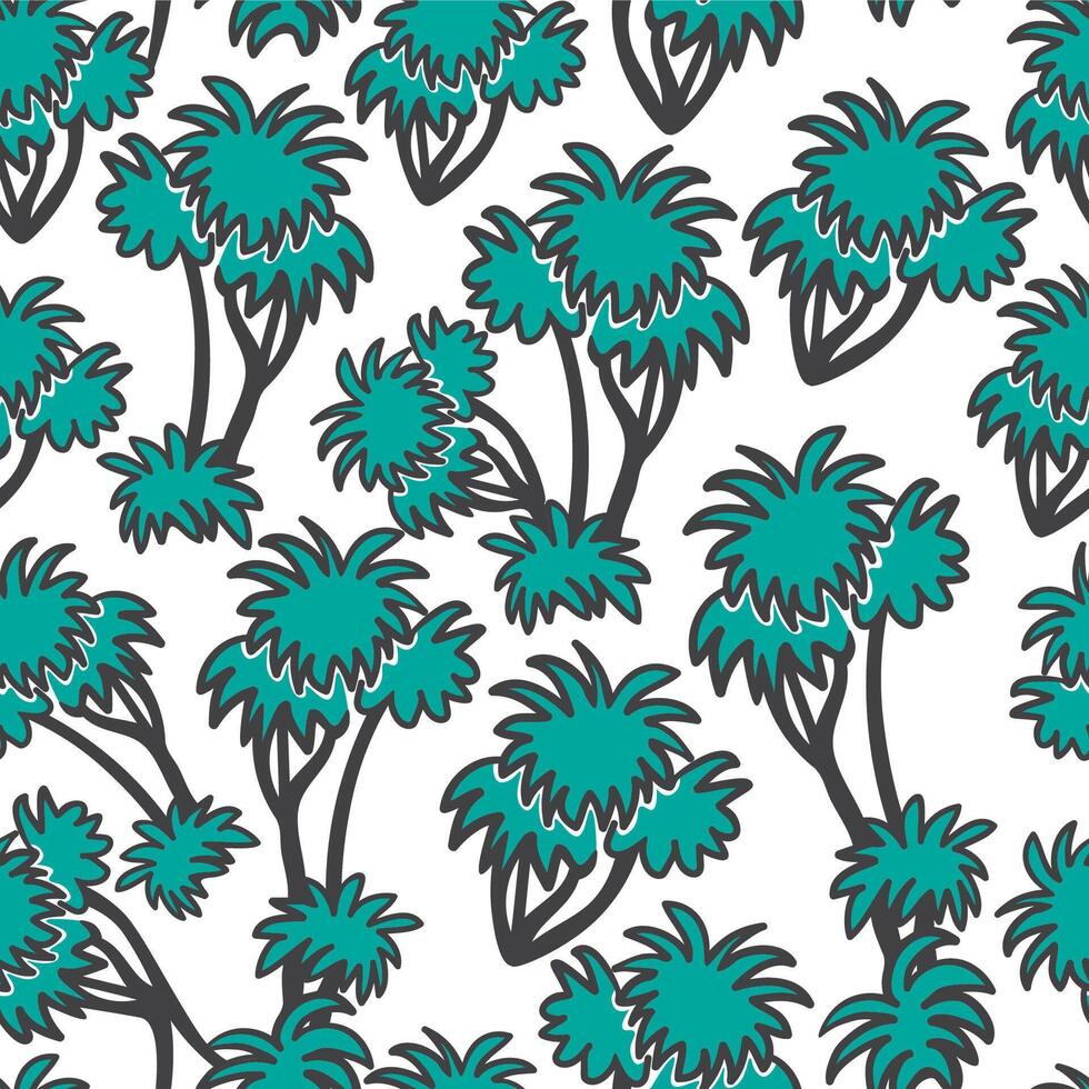 seamless pattern with palms vector