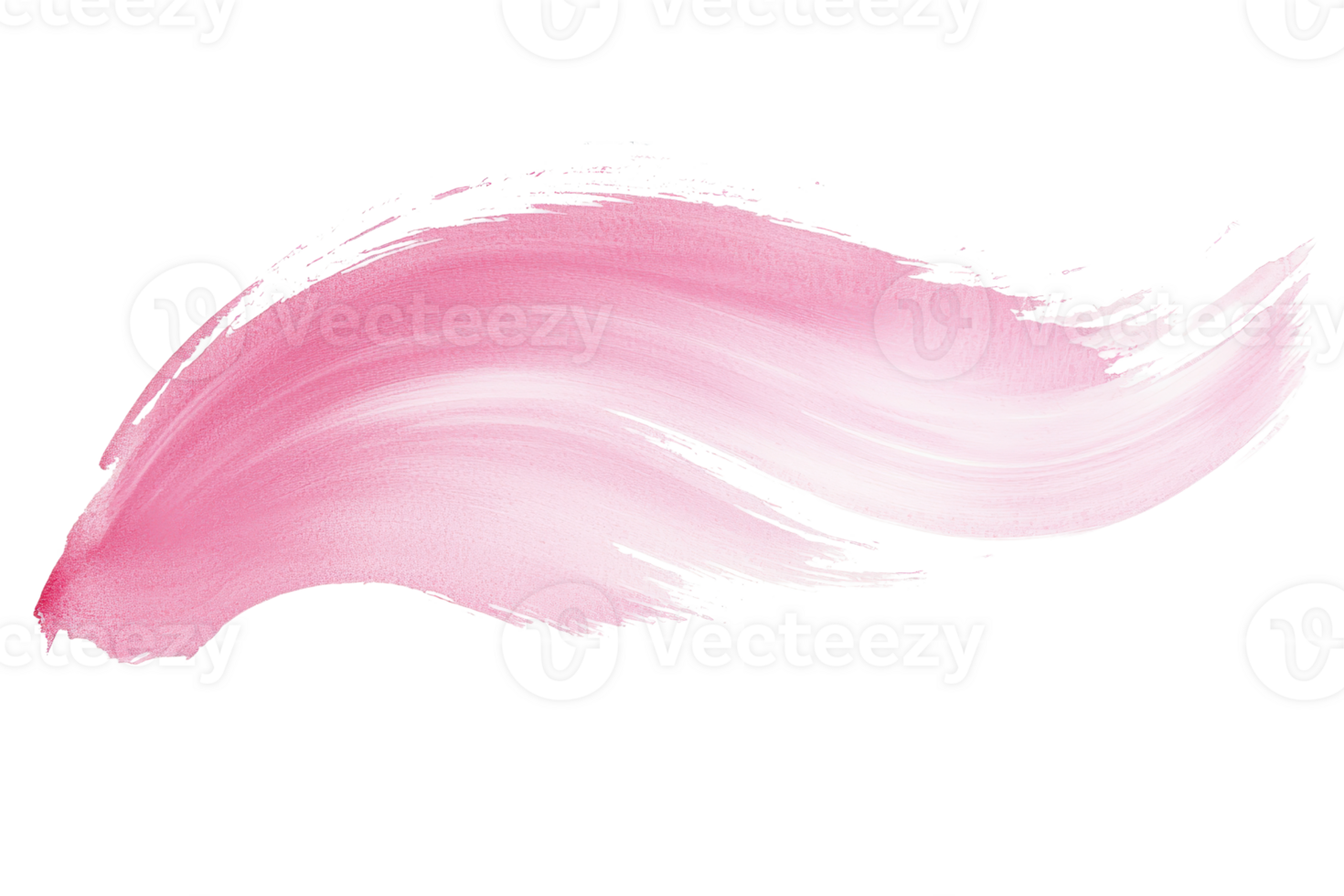 Abstract pink brushstroke on transparent background. perfect for creative design projects, art compositions, and vibrant visual elements. png