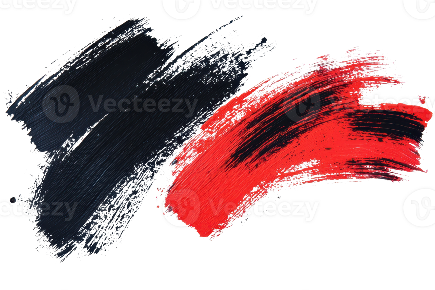 Abstract brush strokes in vibrant red and dark blue create a dynamic contrast, evoking energy and emotion in this artistic composition. png