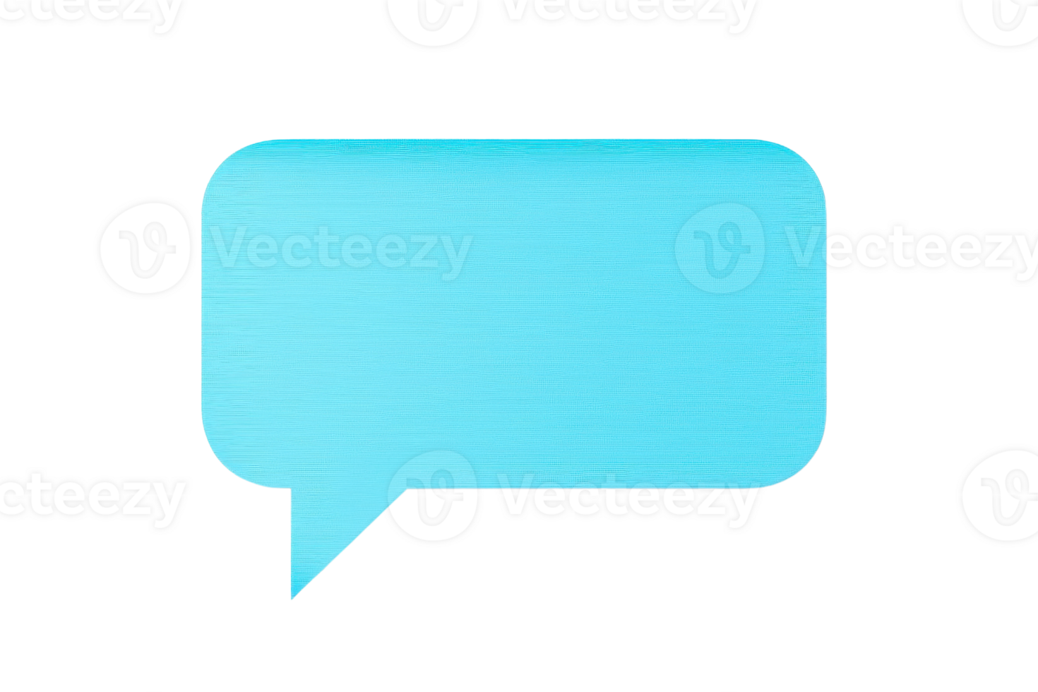 Blue chat bubble icon isolated on transparent background, symbolizing communication, messages, and digital conversation in a simple graphic design. png