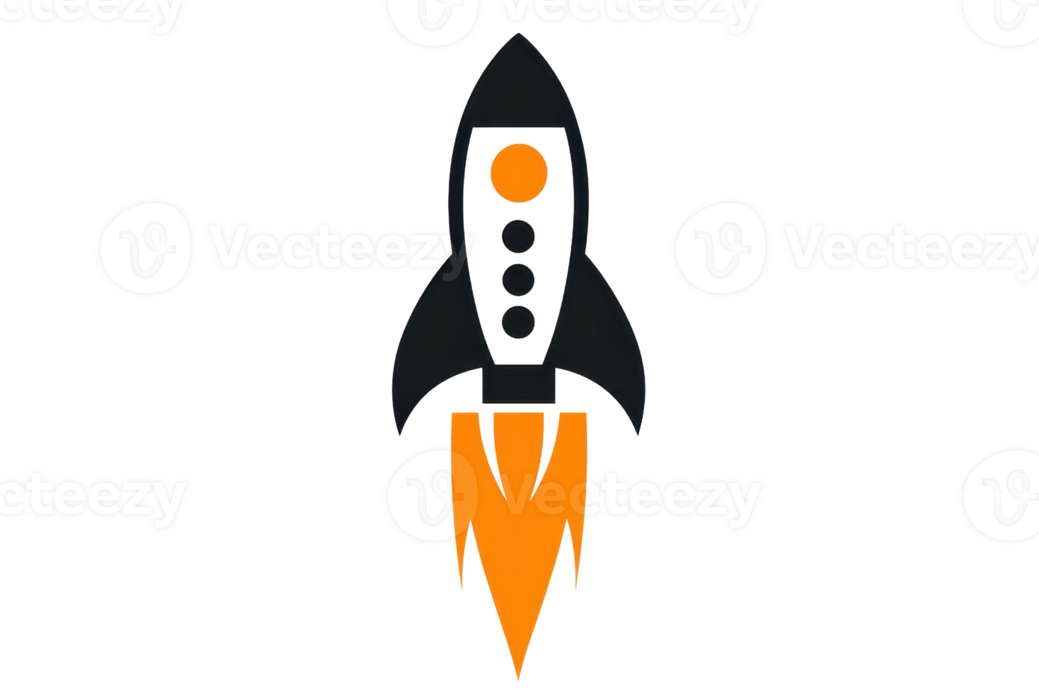 Illustration of a rocket ship launching with bright orange flames. Perfect for space exploration themes and futuristic concepts. png