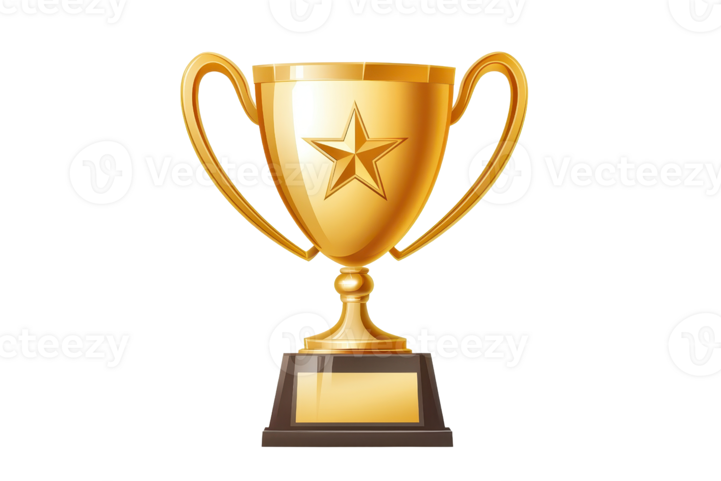 Shiny golden trophy cup symbolizing victory, success, and achievement ideal for competitions and awards recognition. png