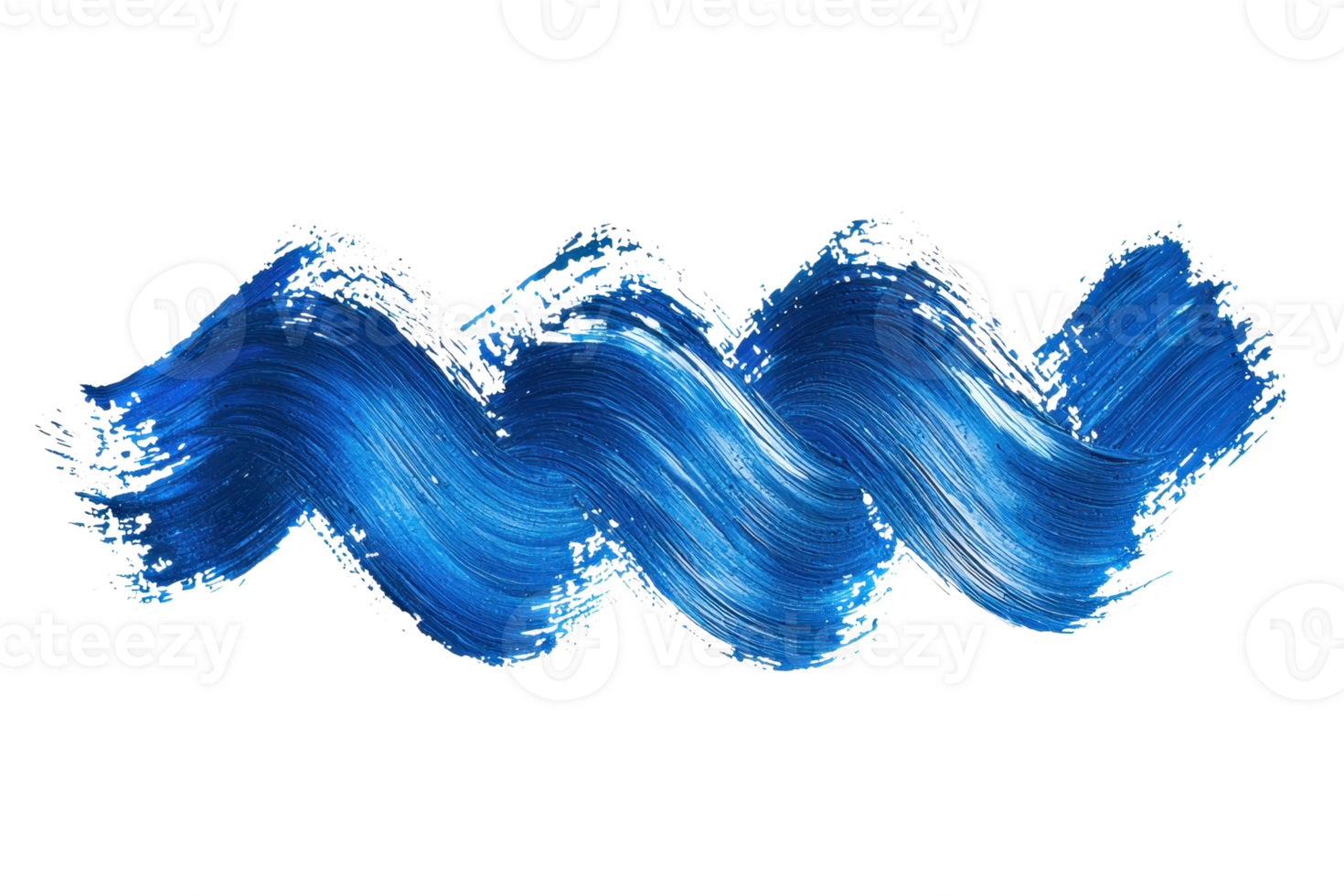 Vibrant blue paint stroke on transparent background. showcasing smooth texture and rich pigment. Ideal for art, design, or creative projects. png