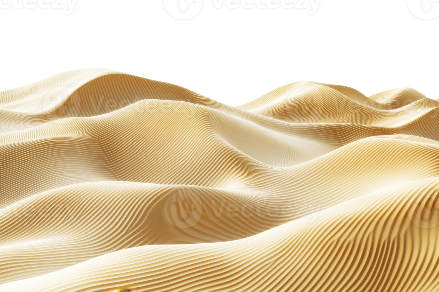 Smooth golden desert dunes create an abstract landscape with soft curves and intricate textures, capturing the beauty of nature's art in sand. png