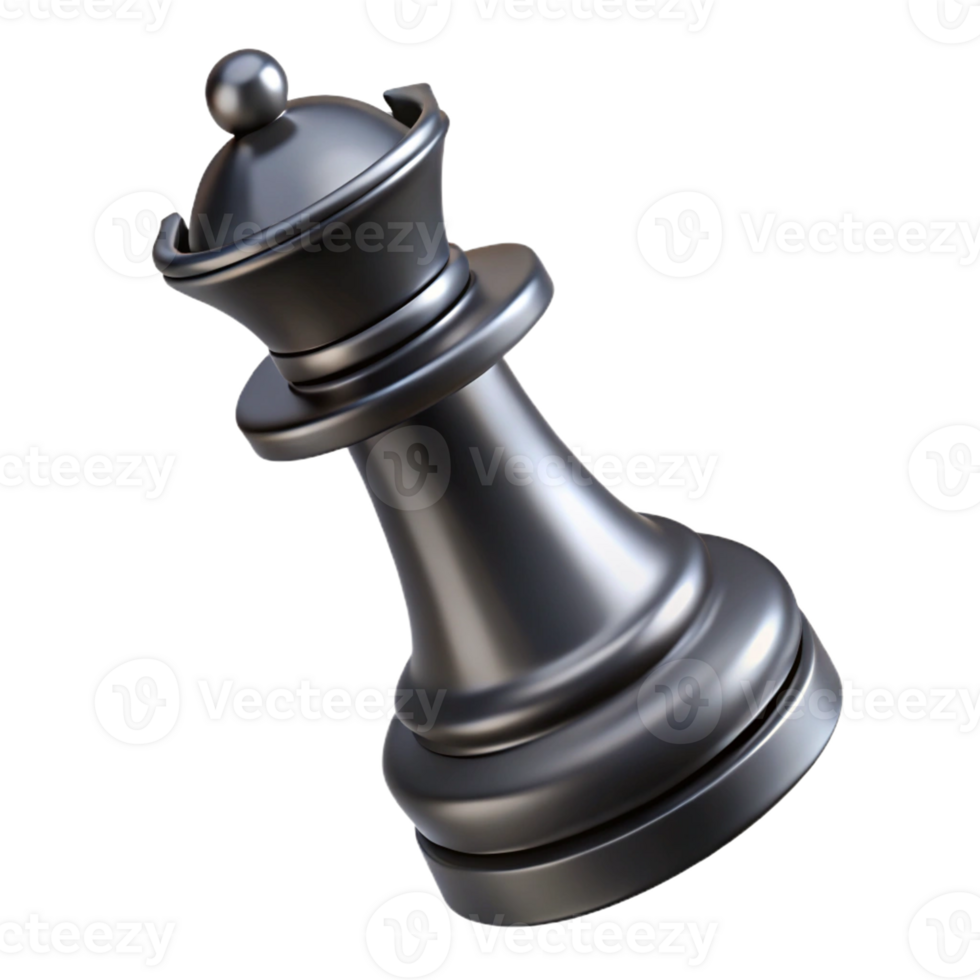 Powerful Chess King in Metallic Design png