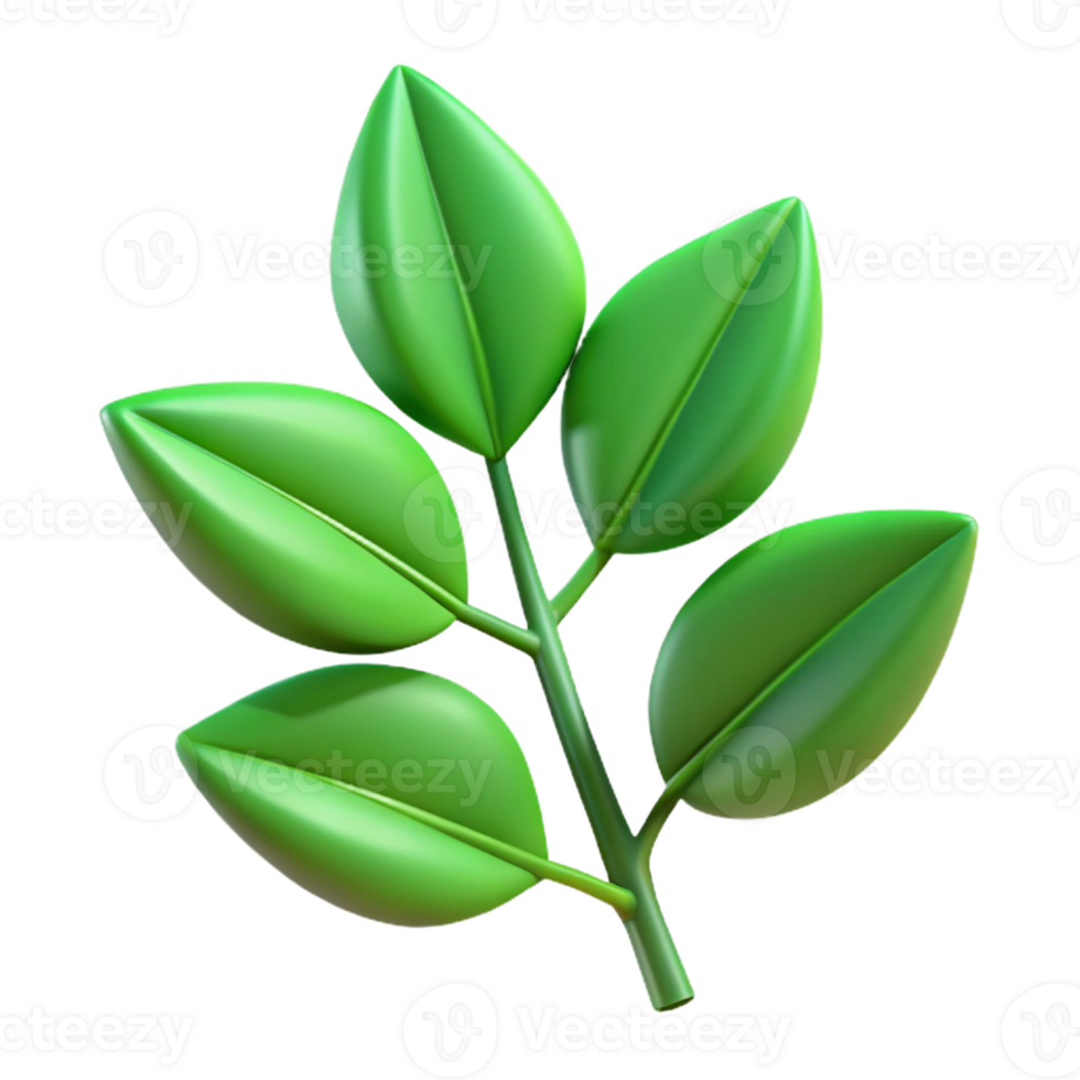 Nature-Inspired Leafy Branch Illustration png