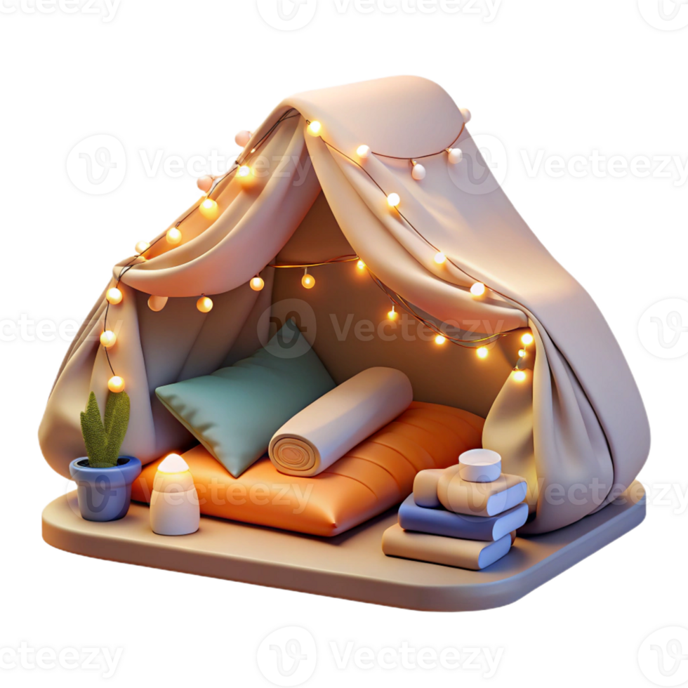 Luxury Tent with Decorative Lights png