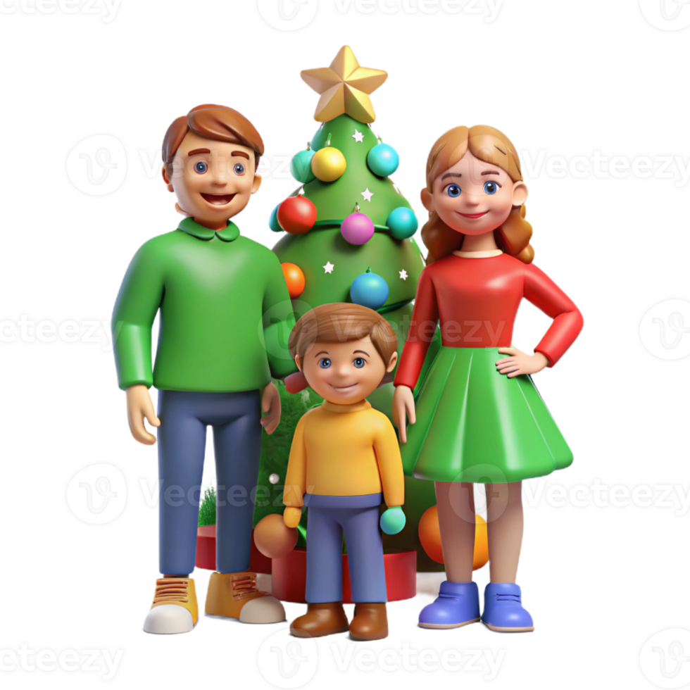 Christmas Tree Family Bonding Moment png