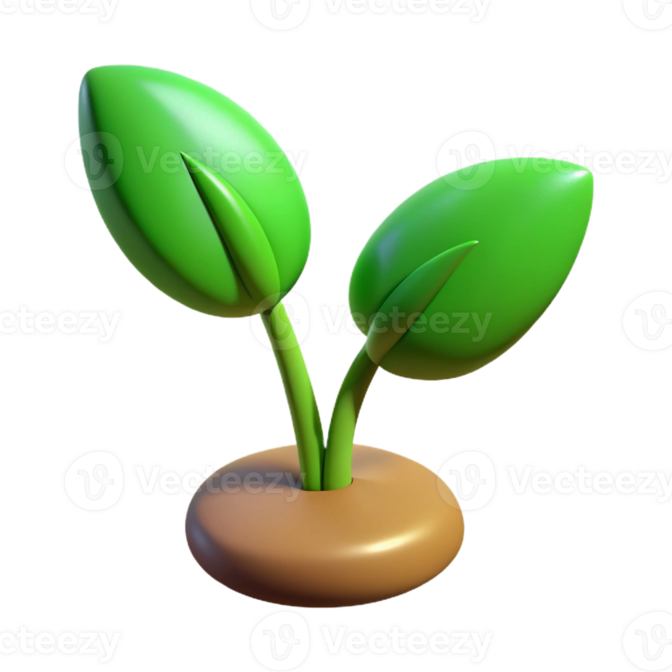 green sprout emerging from soil png