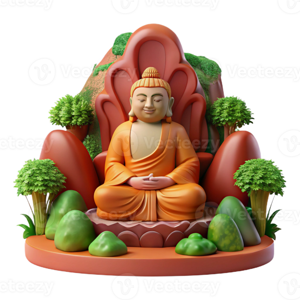 giant seated buddha statue png