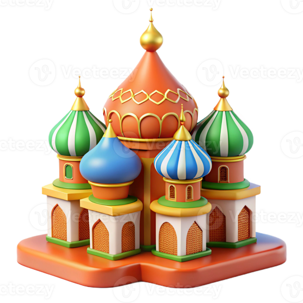 colorful onion domes on building png