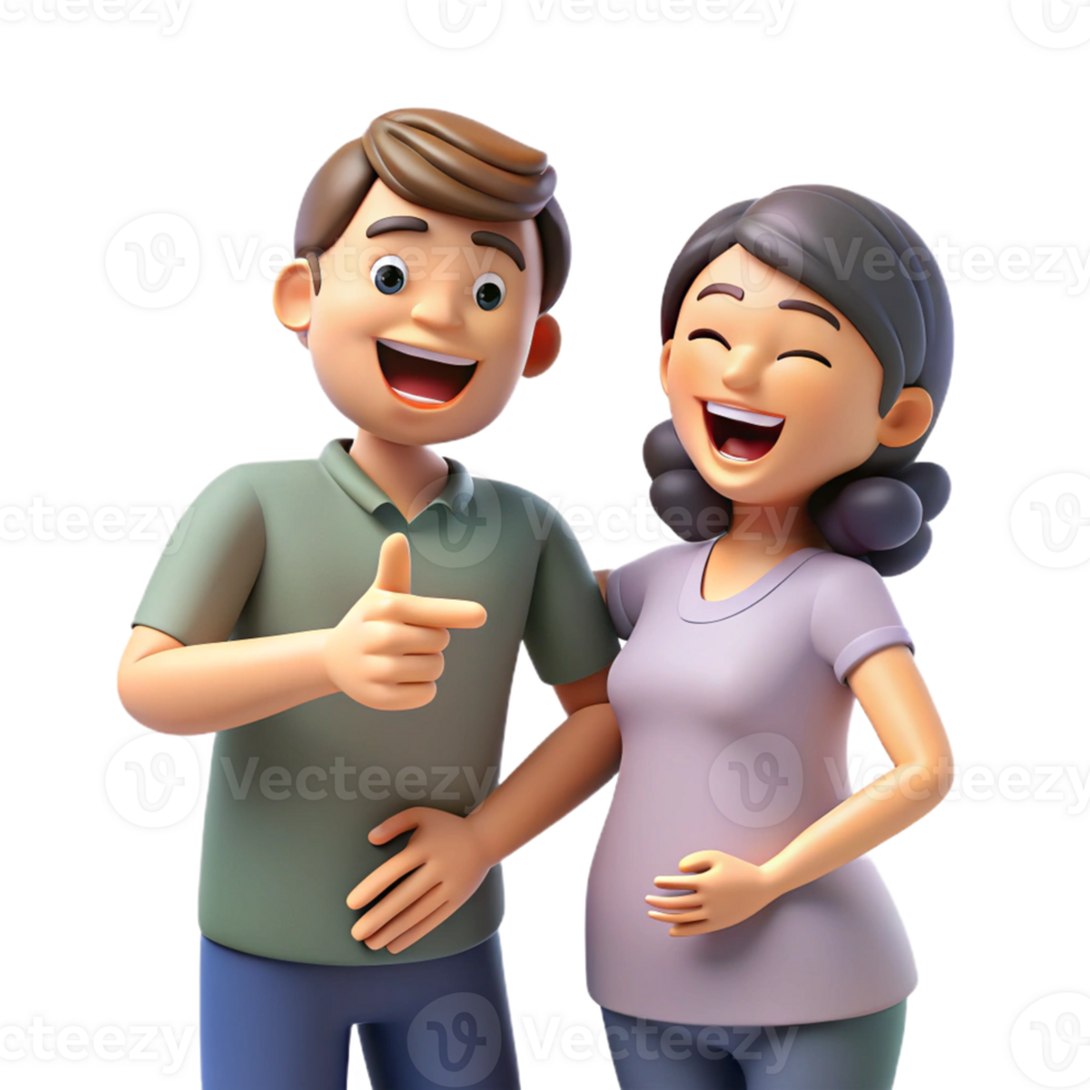Laughing Couple Enjoying Each Others Company png