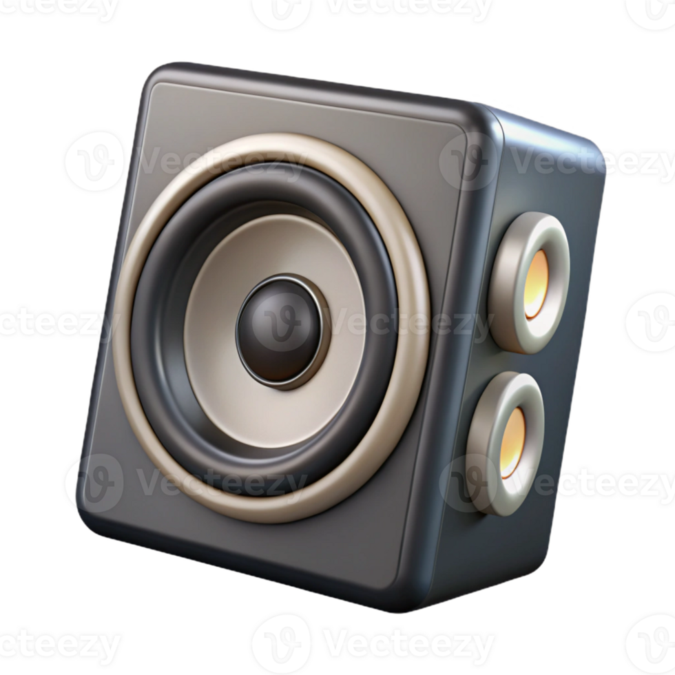 black speaker showcasing sound output png