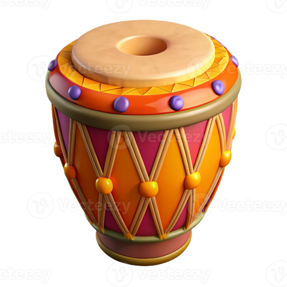 Vibrant Musical Drum for Cultural Events png