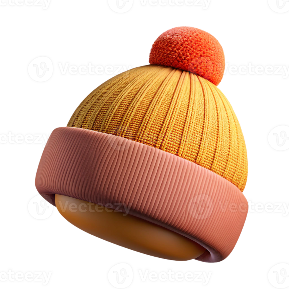 cozy 3d hat design for cold weather png