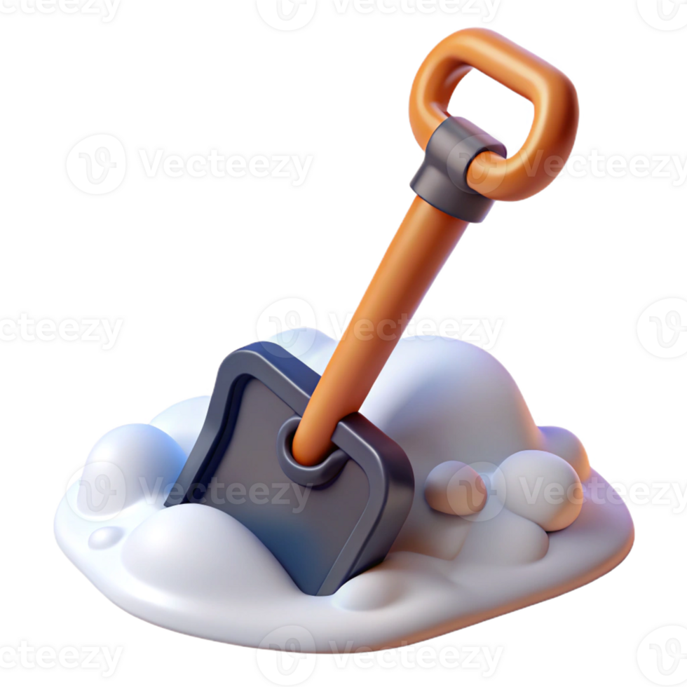 snow-clearing tool with ergonomic handle png