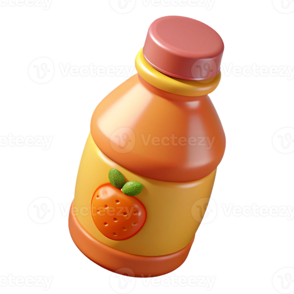 refreshing orange juice bottle design png