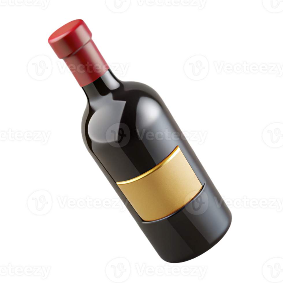 elegant bottle of red wine for celebrations png