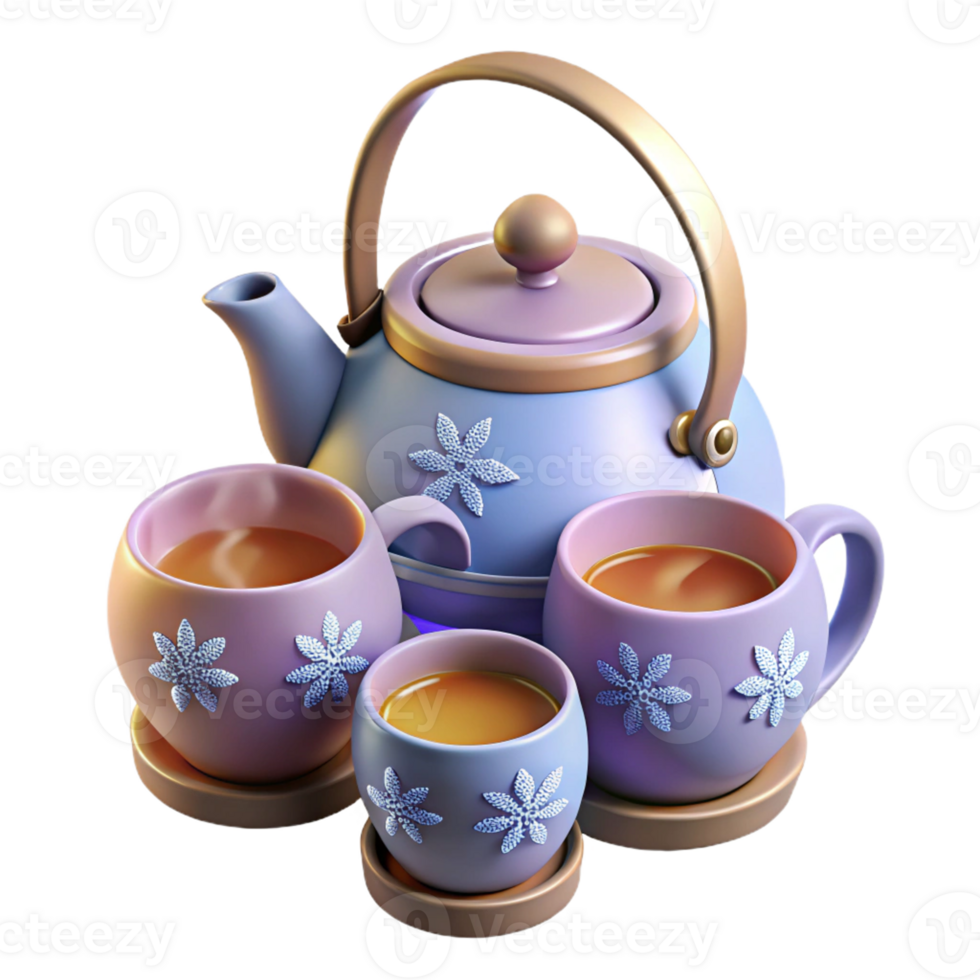 winter tea set icon for cozy moments png
