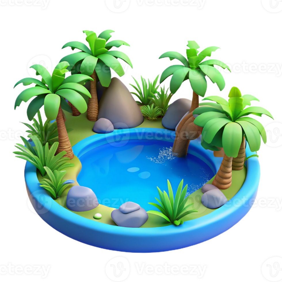 tranquil blue lagoon with tropical vibes png