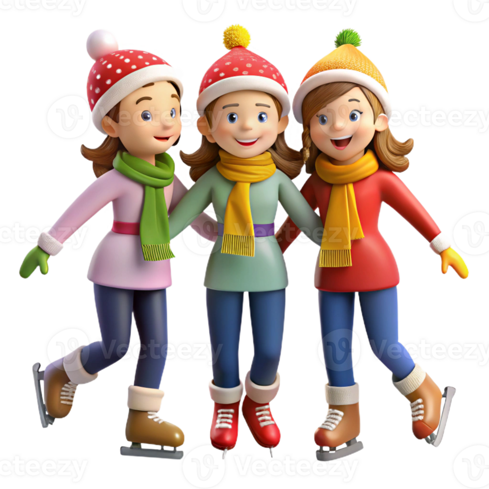 Group of Happy Girls Strolling Together png