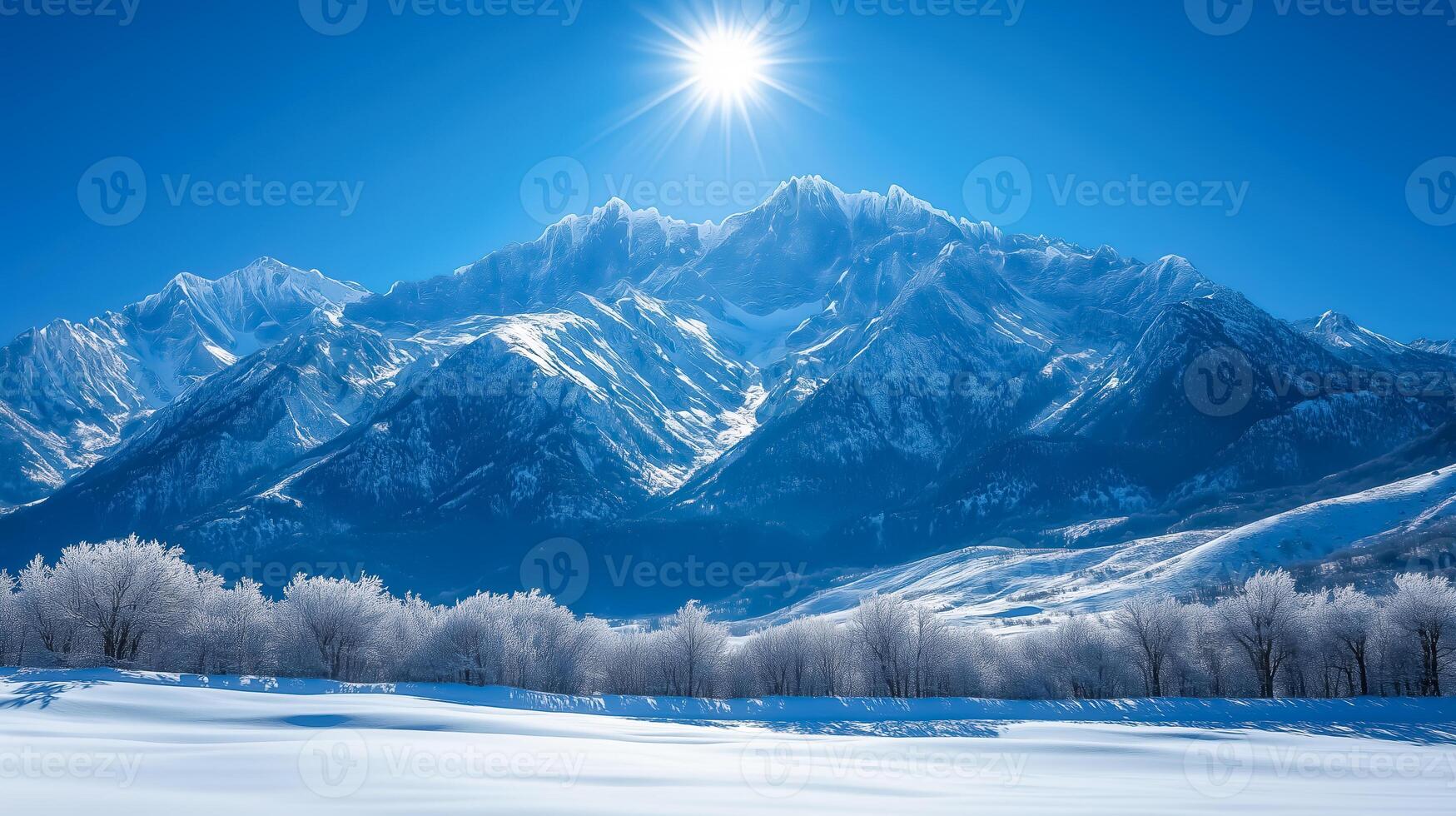 コレクション snowing mountains Panorama of a colored mountain landscape with the snow