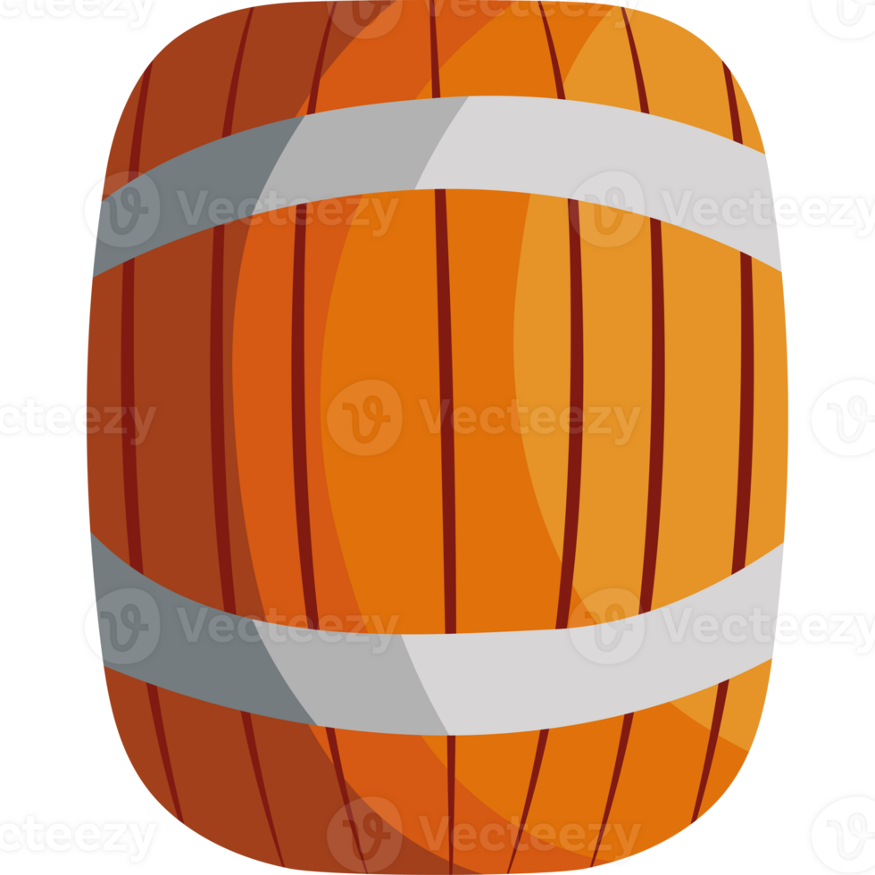 Wooden barrel illustration isolated png