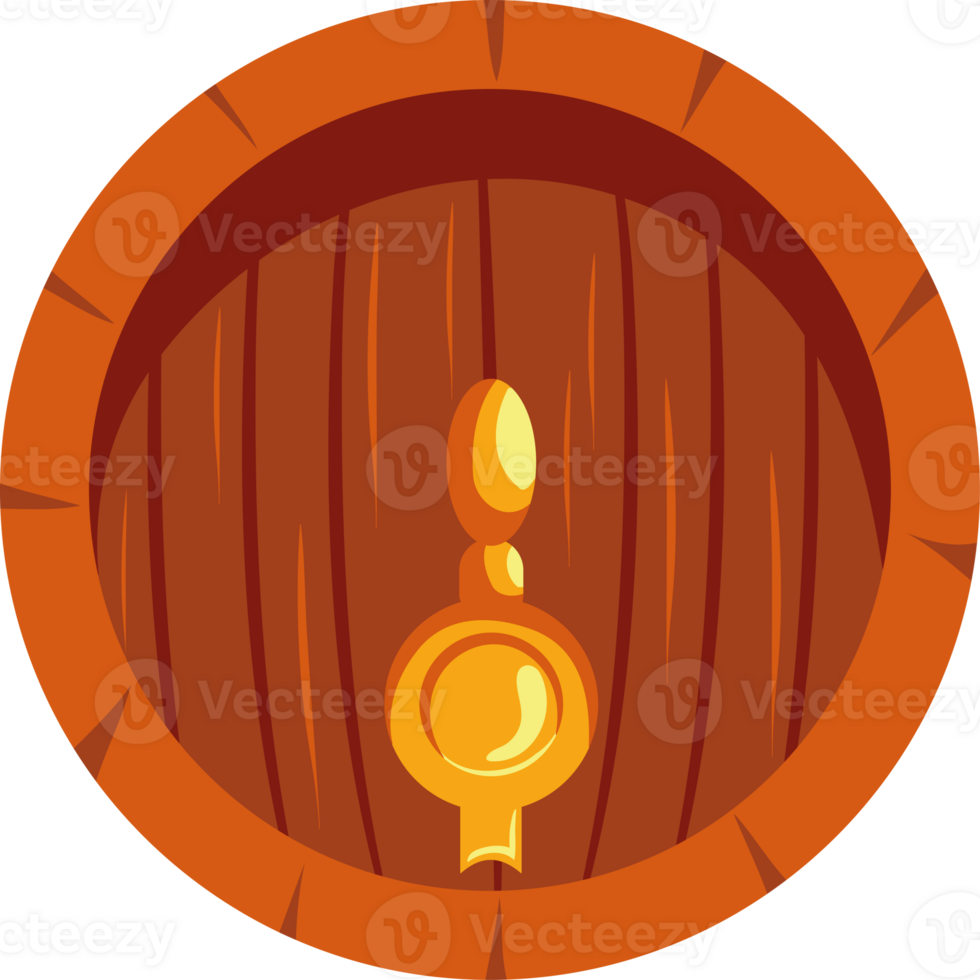 A wooden barrel illustration isolated png