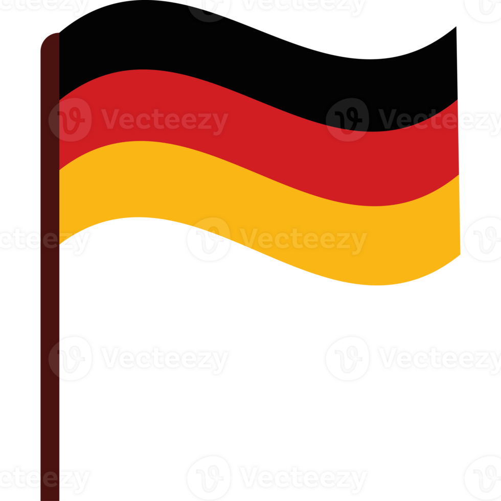 The flag of germany is waving in the wind png