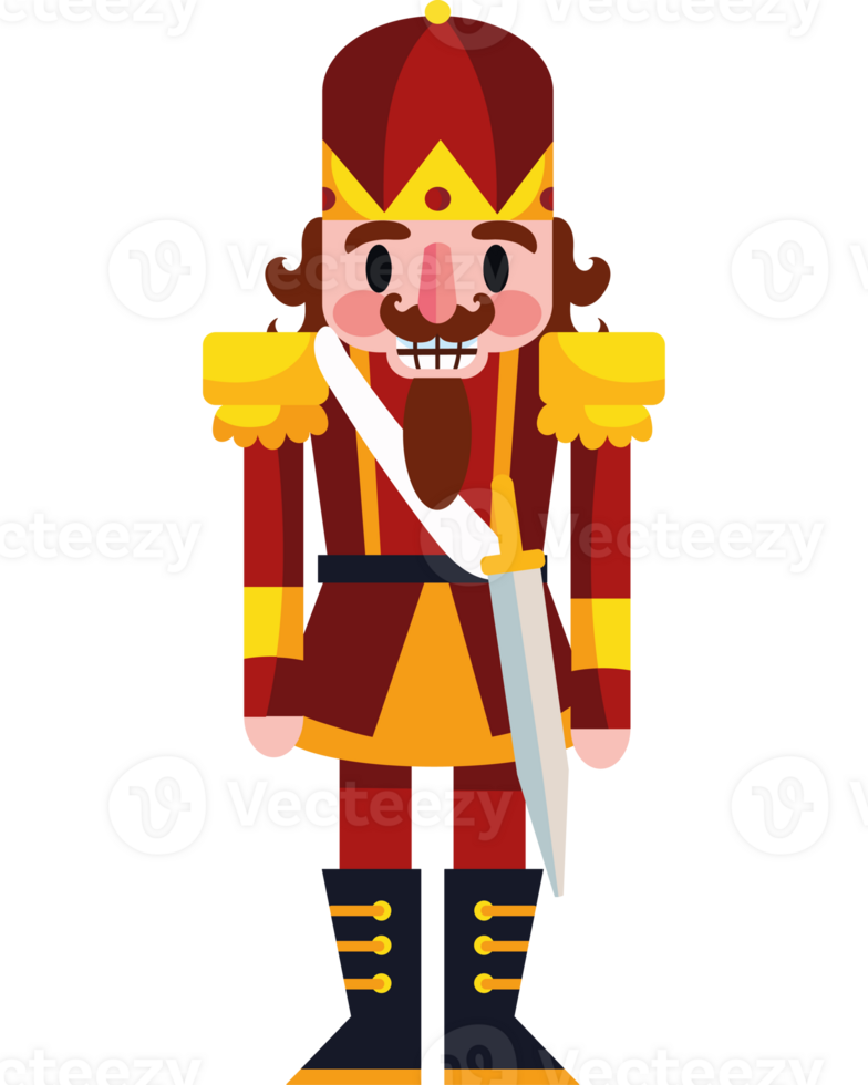 christmas nutcracker with sword illustration png