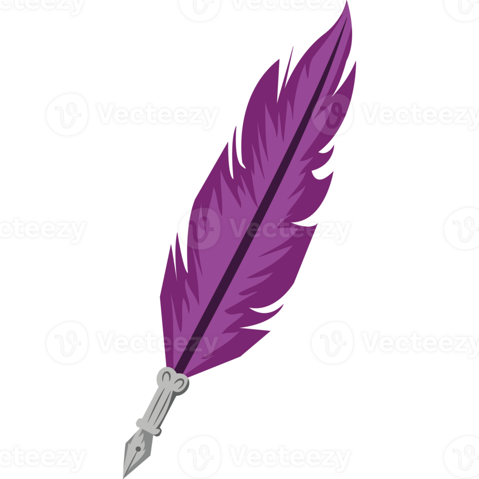 A purple feather pen icon isolated png