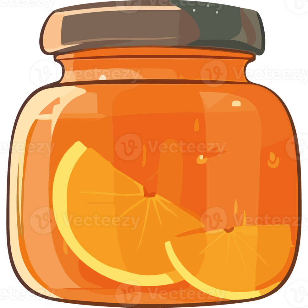 Fresh organic fruit in a yellow jar isolated png