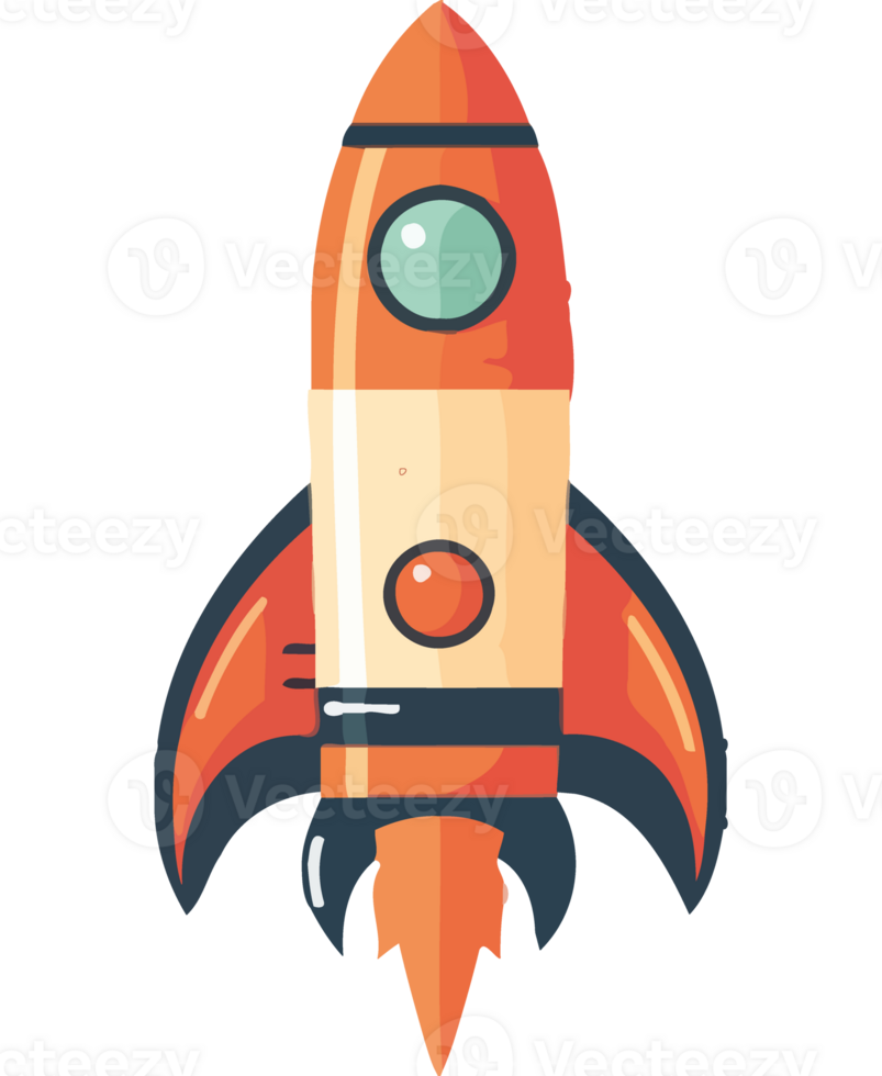 spaceship taking off into the galaxy scene isolated png