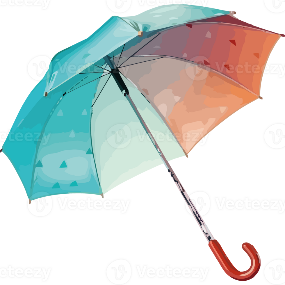 Yellow umbrella symbolizes safety in rainy weather isolated png