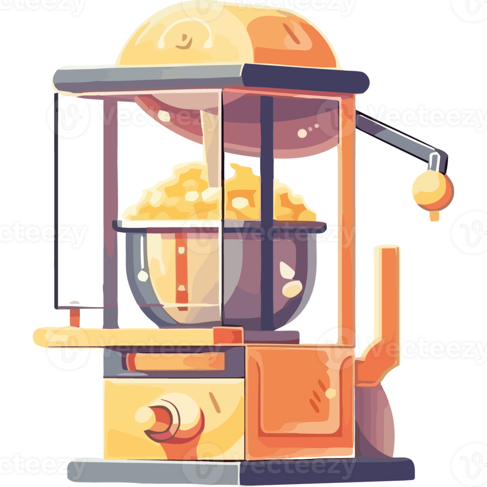 carnival pop corn machine icon isolated png