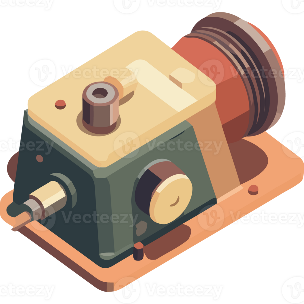 classic industrial engine for machine icon isolated png