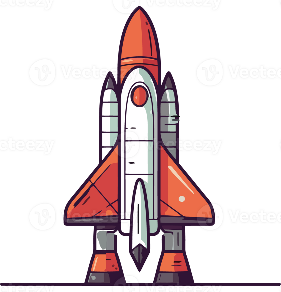 Flying spaceship symbolizes progress in space isolated png