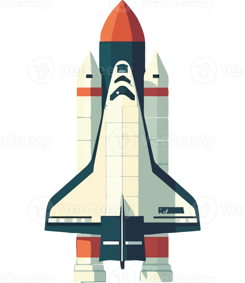 Modern spaceship transport vehicle icon isolated png