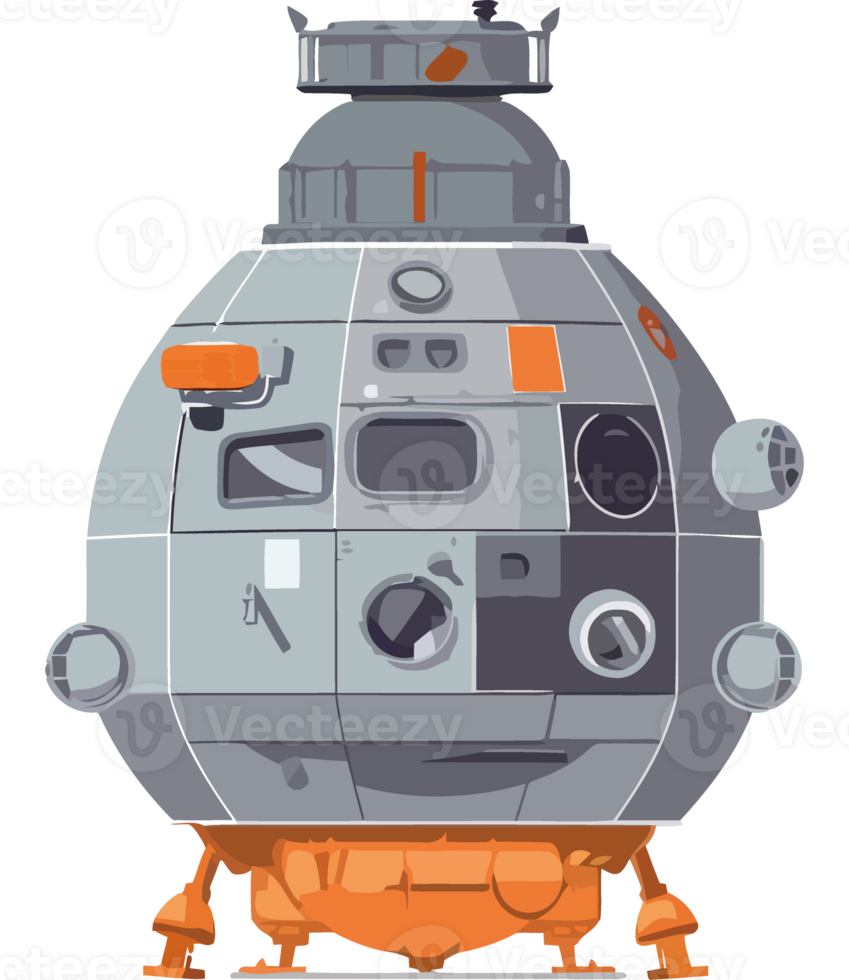 Modern spaceship transportation industry icon isolated png