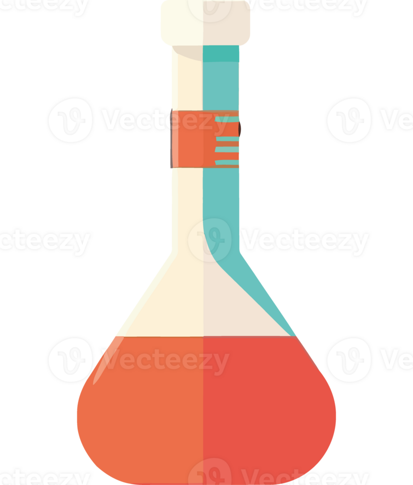 A flat icon of a flask with liquid in it png