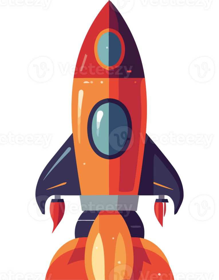 Rocket ship taking off icon isolated png