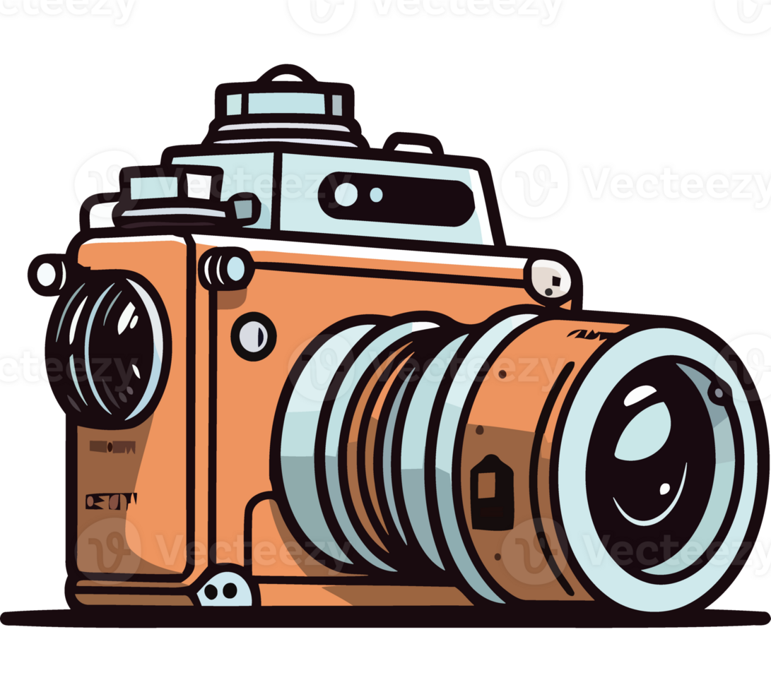 Old camera equipment symbolizes history of photography isolated png