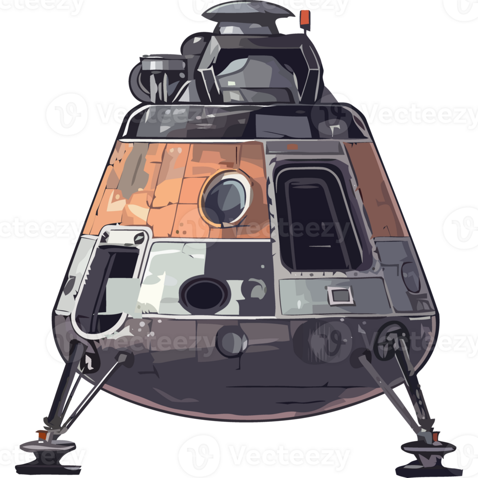 space capsule transport technology isolated png