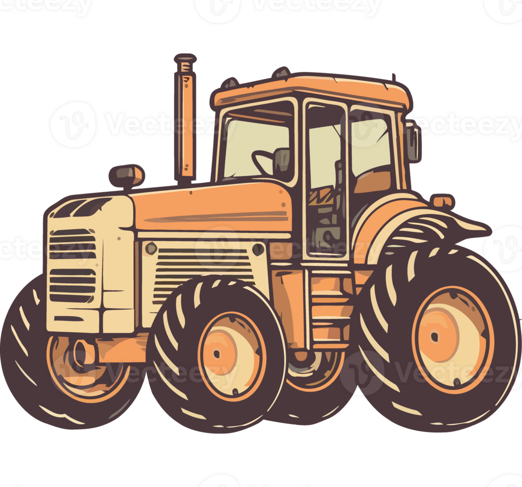 Yellow bulldozer digs dirt icon isolated png