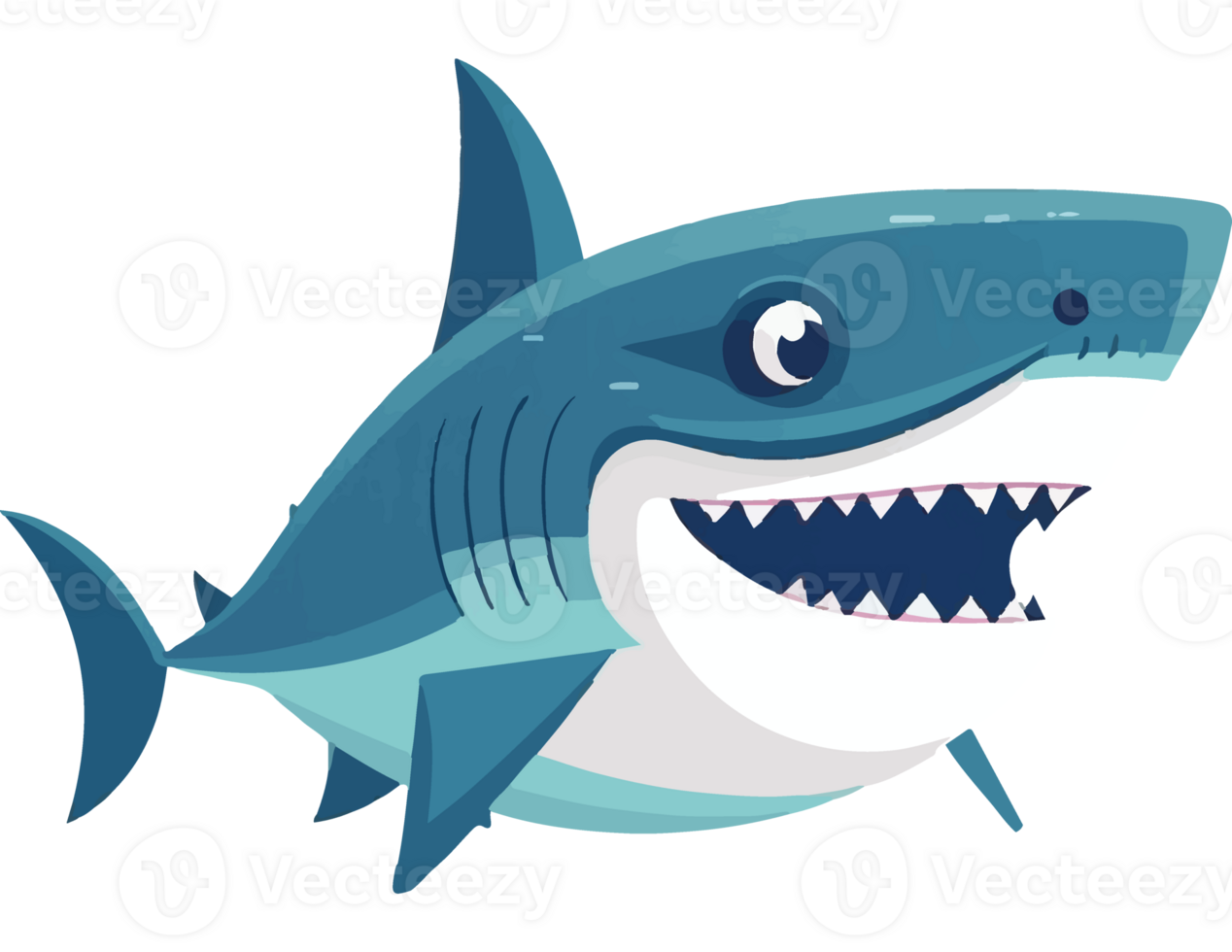 Furious fish with sharp teeth isolated png