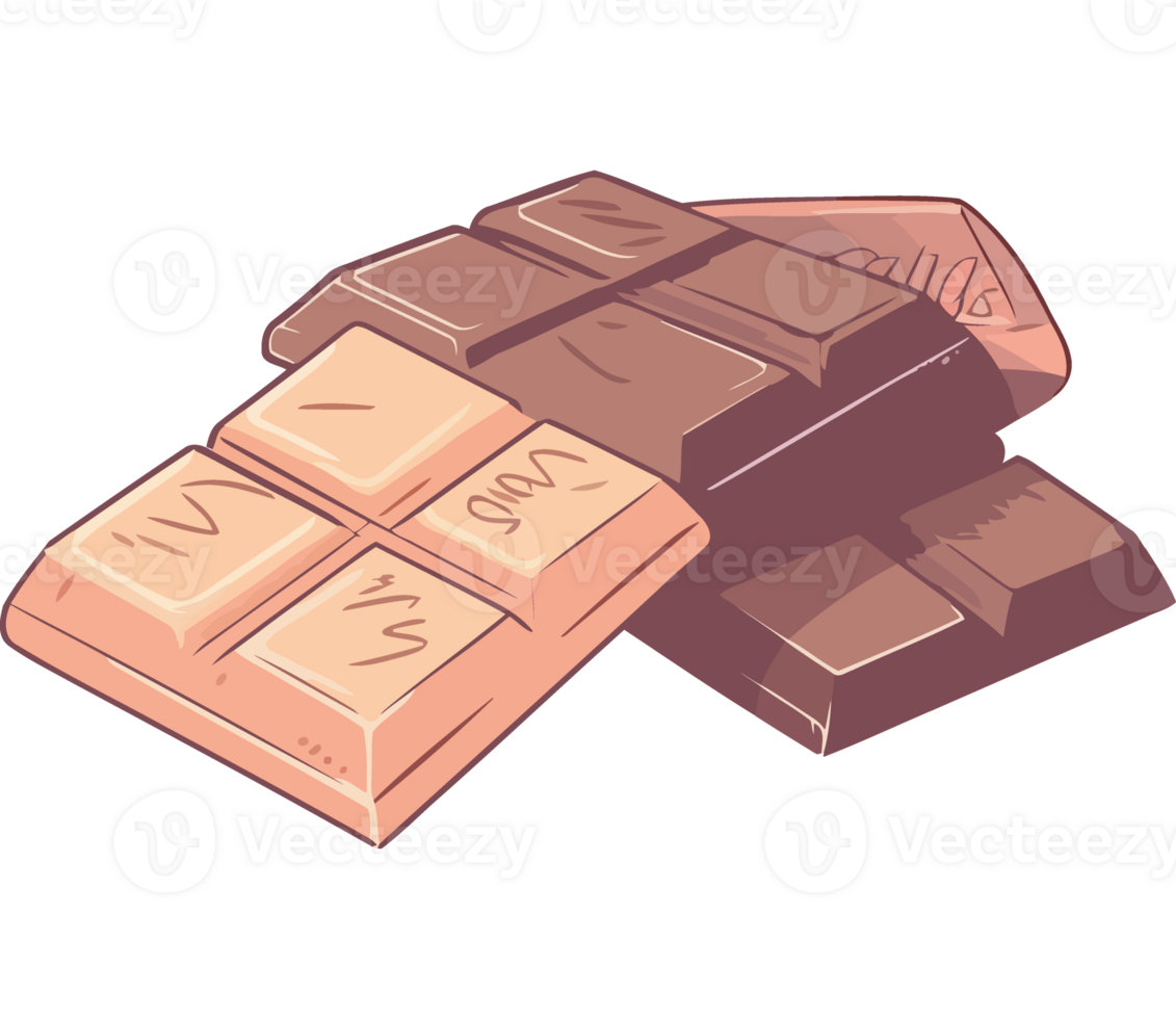 Chocolate snack on icon isolated png